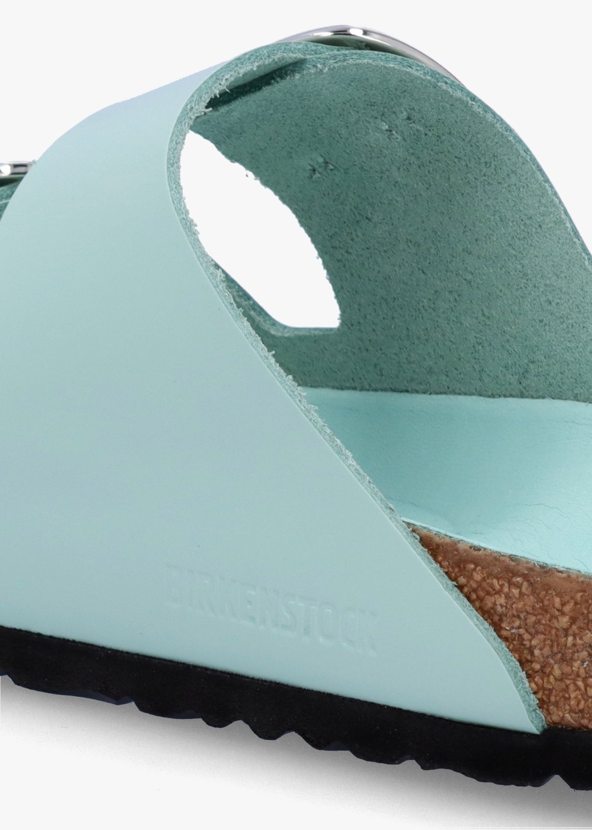 Arizona Big Buckle High Shine Surf Green Two Bar Mules