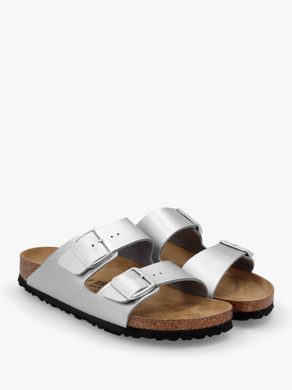 Arizona Birko-Flor Silver Two Bar Mules