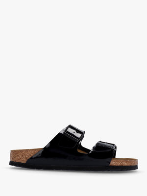 Arizona Birko-Flor Black Patent Two Bar Mules