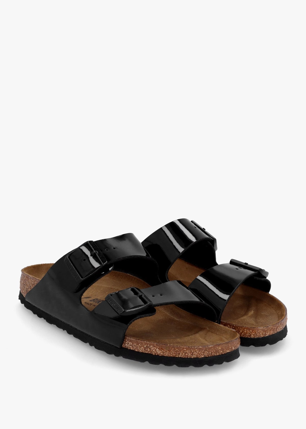 Arizona Birko-Flor Black Patent Two Bar Mules