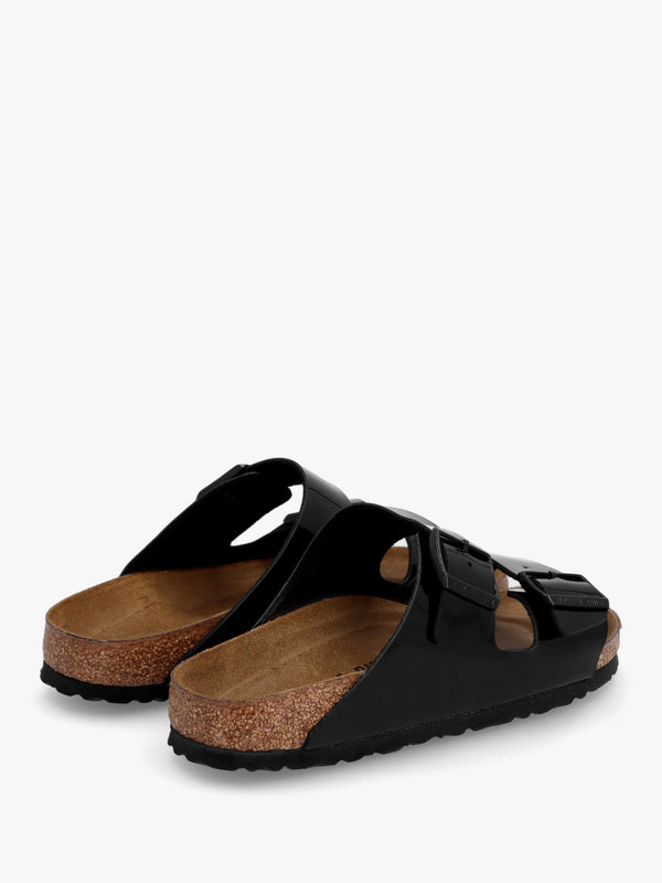 Arizona Birko-Flor Black Patent Two Bar Mules