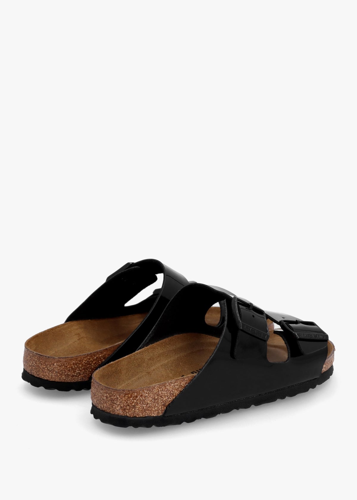 Arizona Birko-Flor Black Patent Two Bar Mules