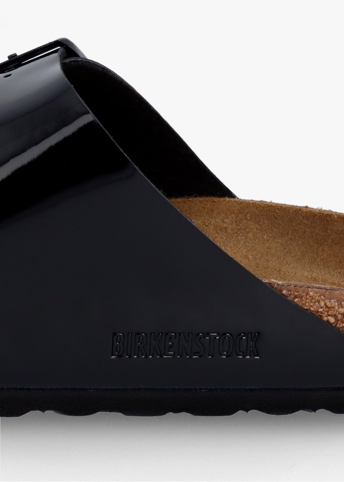 Arizona Birko-Flor Black Patent Two Bar Mules