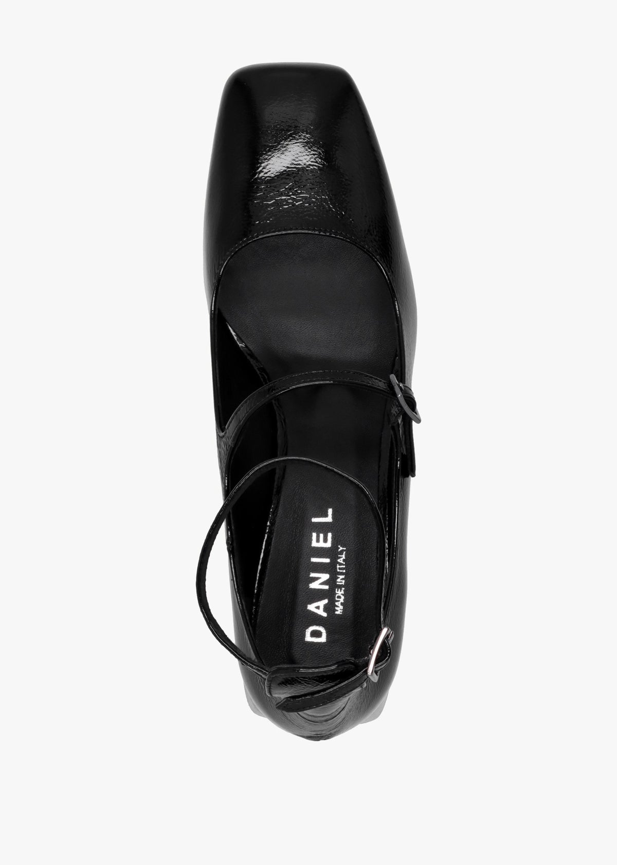 Sara Black Patent Leather Low Heel Mary Janes