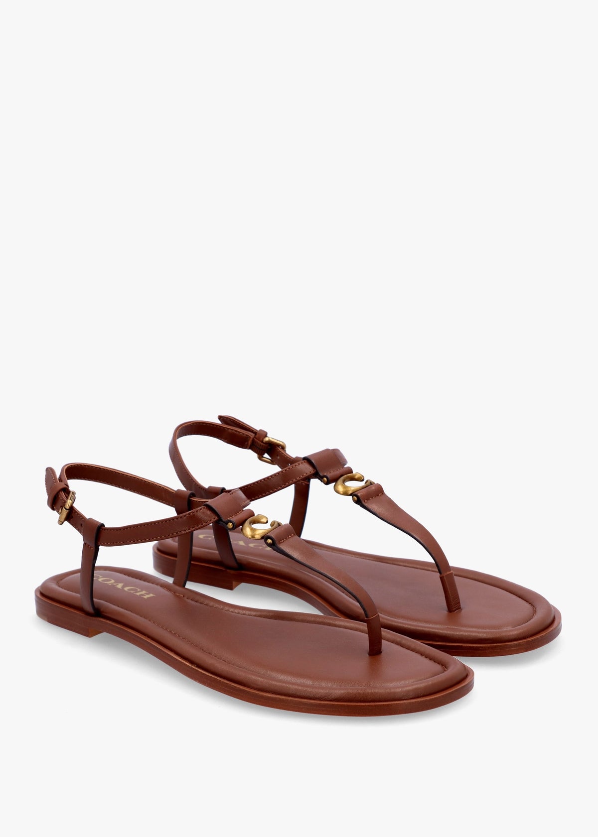 Jessica Saddle Leather Toe Post Sandals