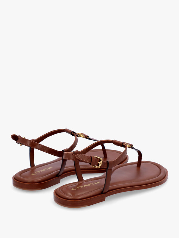 Jessica Saddle Leather Toe Post Sandals