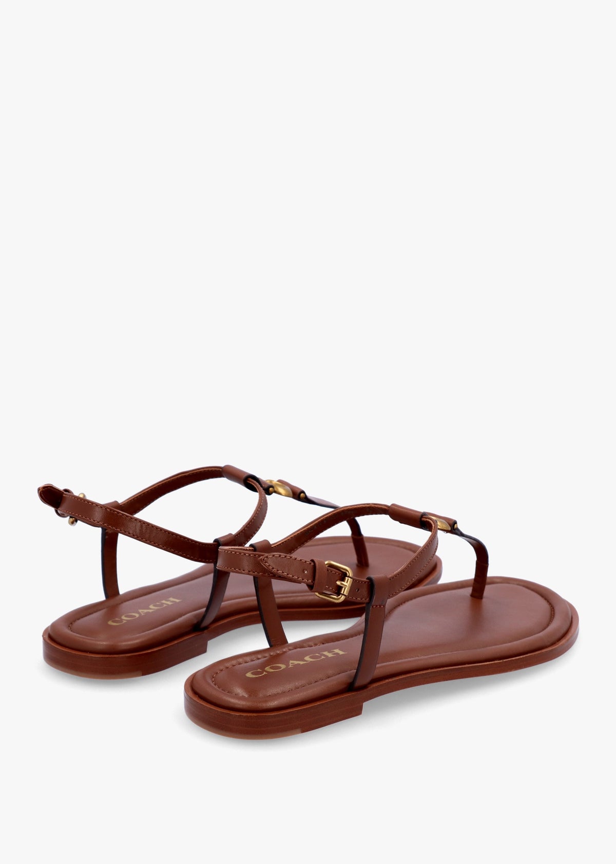 Jessica Saddle Leather Toe Post Sandals