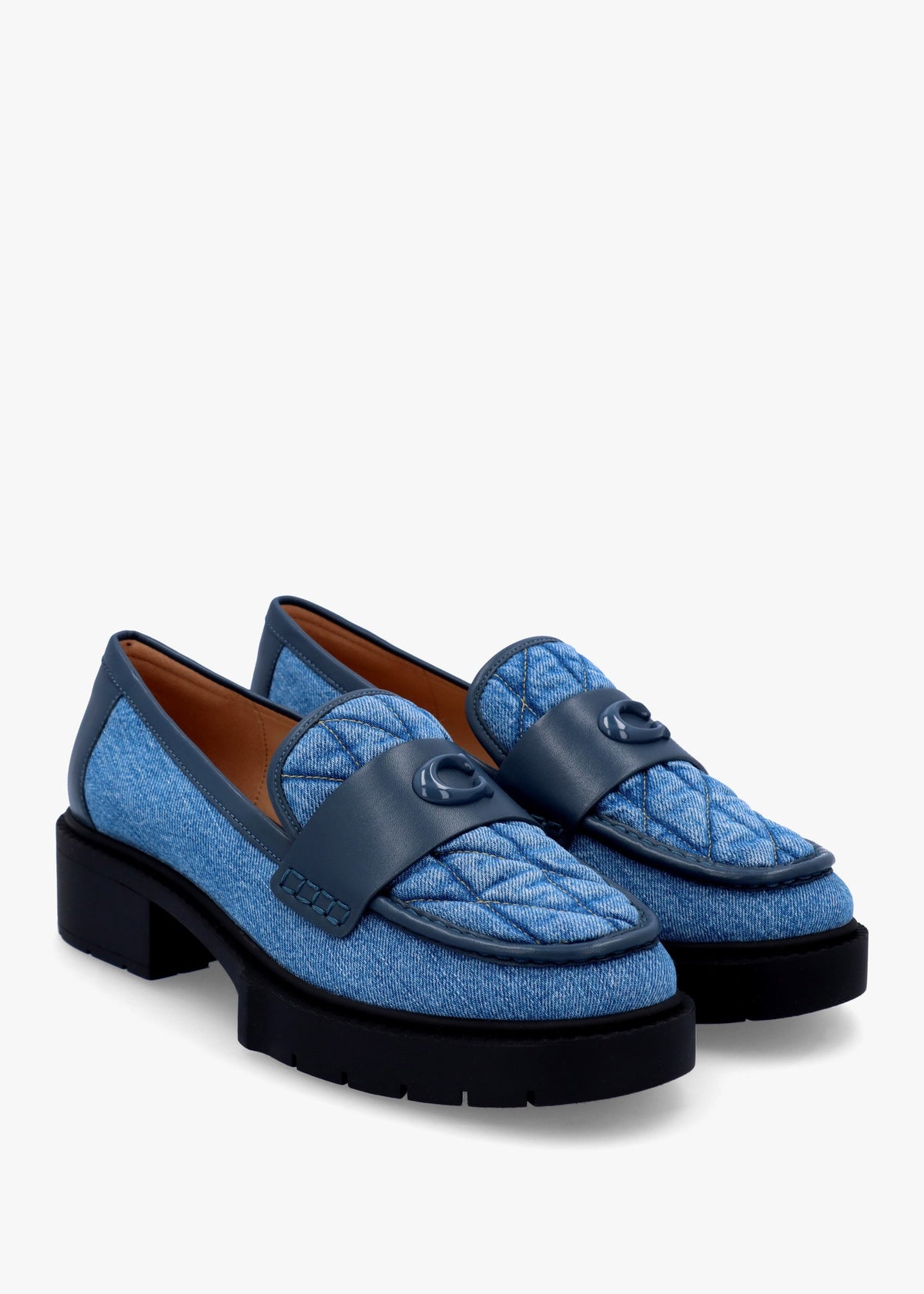 Leah Indigo Denim Chunky Loafers