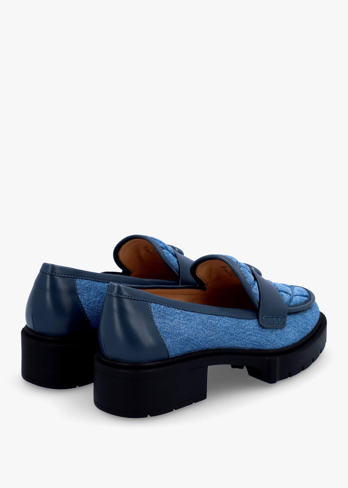 Leah Indigo Denim Chunky Loafers