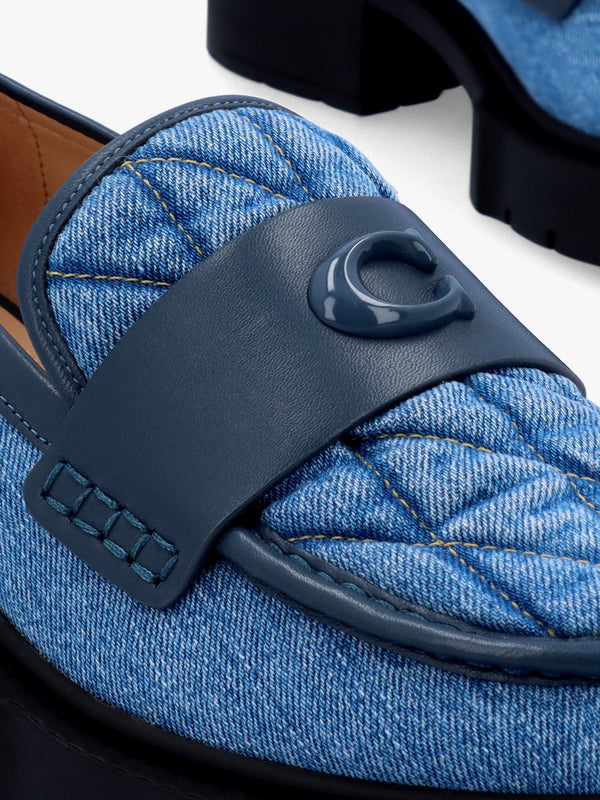 Leah Indigo Denim Chunky Loafers