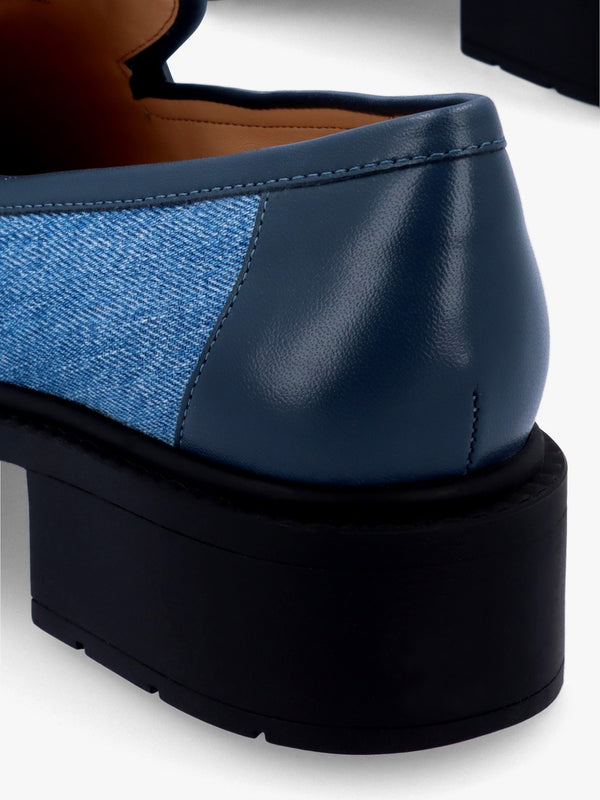 Leah Indigo Denim Chunky Loafers