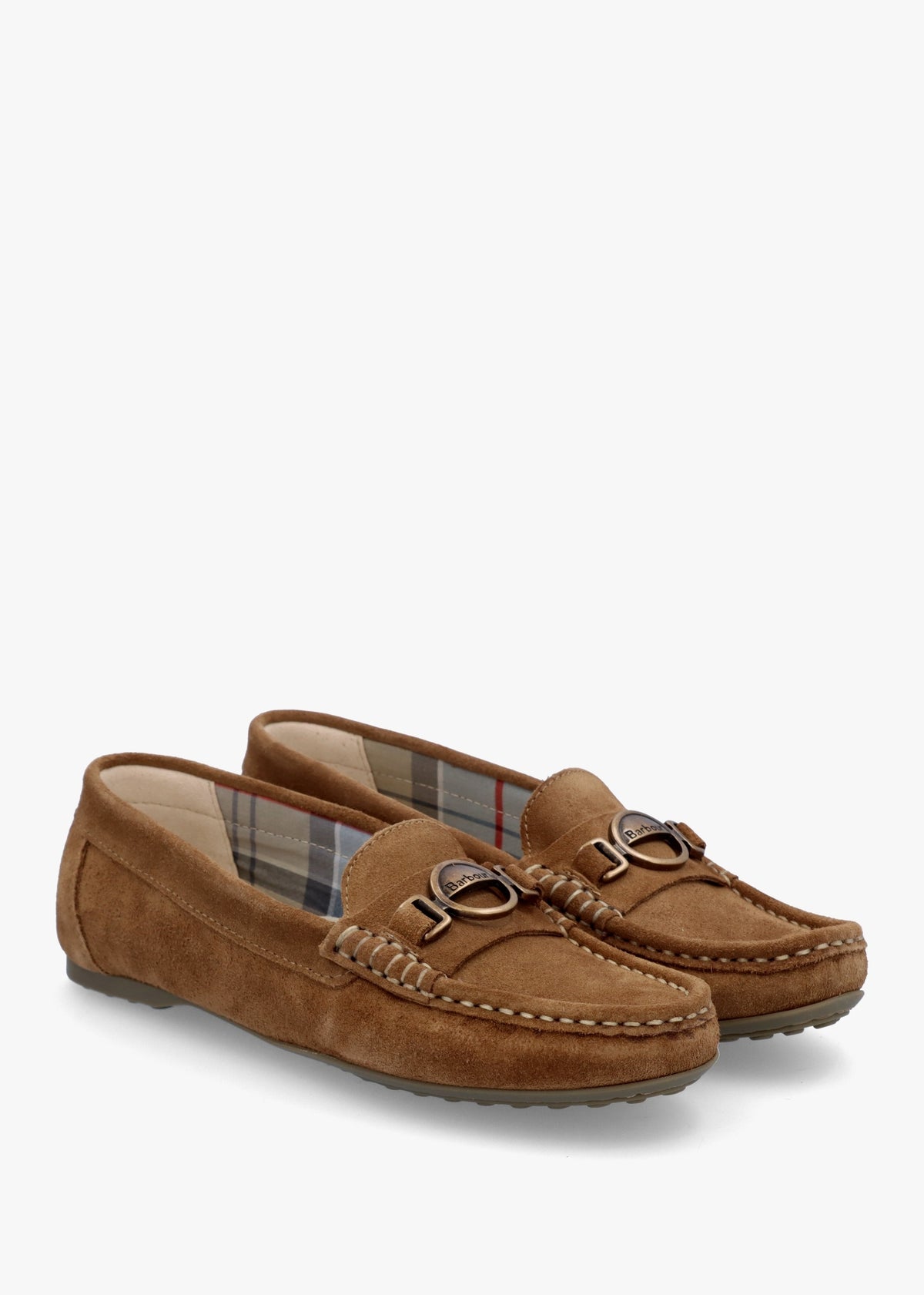 Anika Nougat Suede Driving Shoes