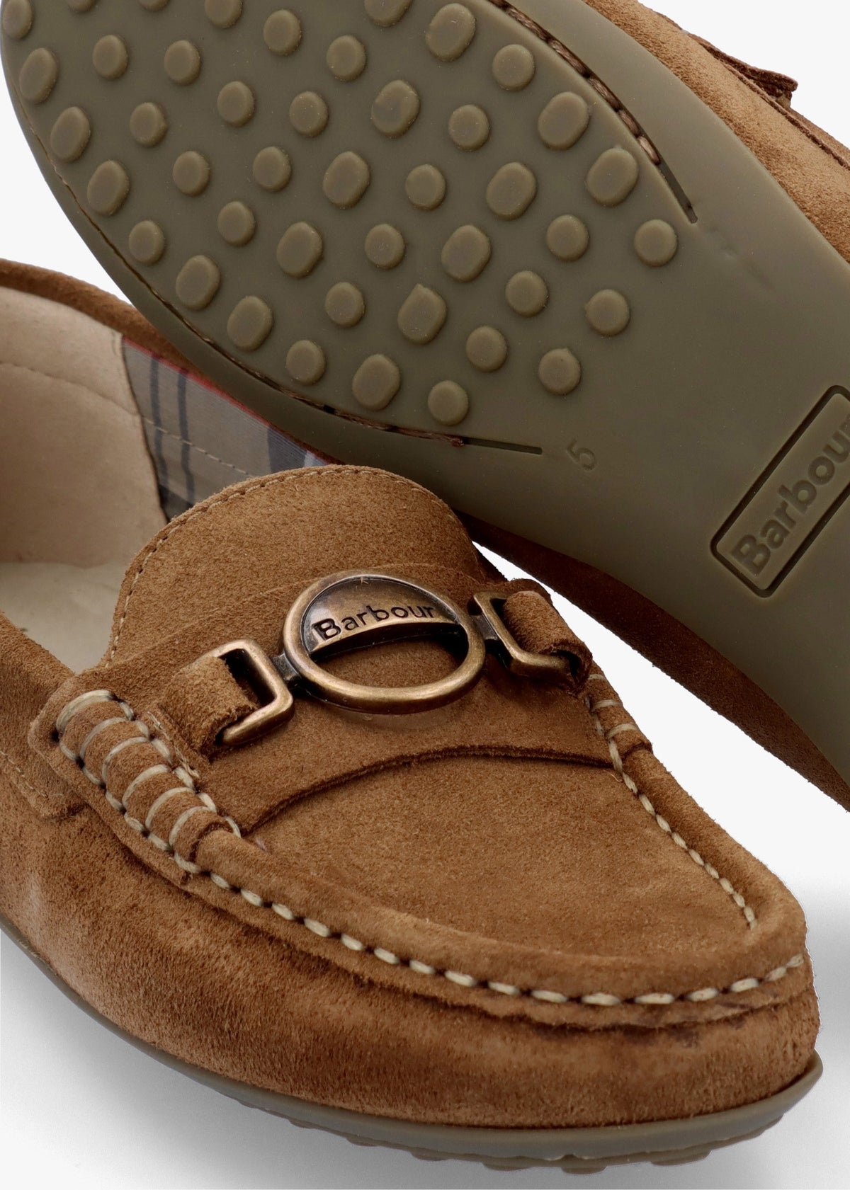 Anika Nougat Suede Driving Shoes