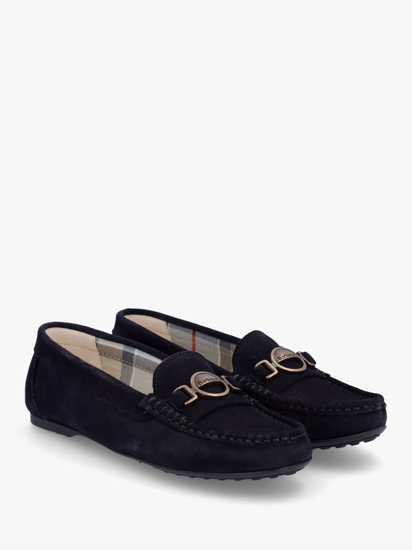 Anika Navy Suede Driving Shoes
