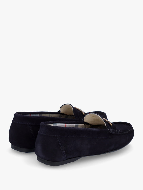 Anika Navy Suede Driving Shoes