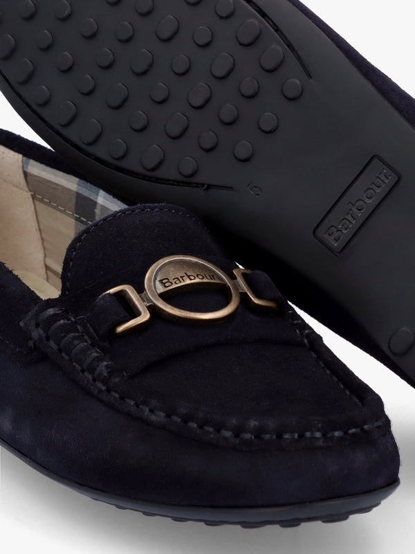 Anika Navy Suede Driving Shoes