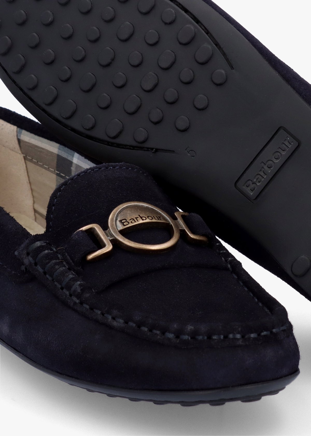 Anika Navy Suede Driving Shoes