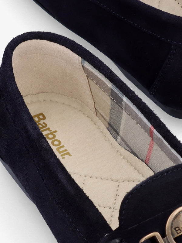 Anika Navy Suede Driving Shoes