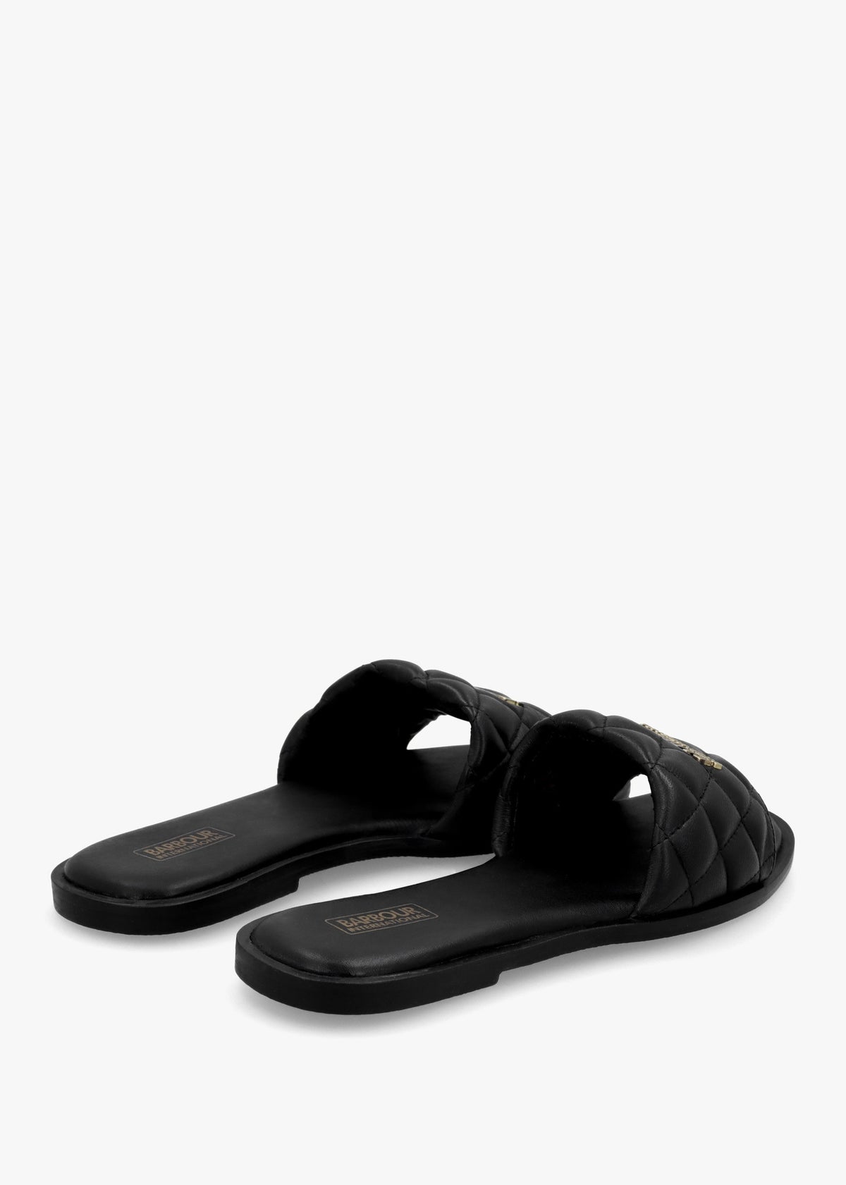 Kinghorn Black Leather Sliders