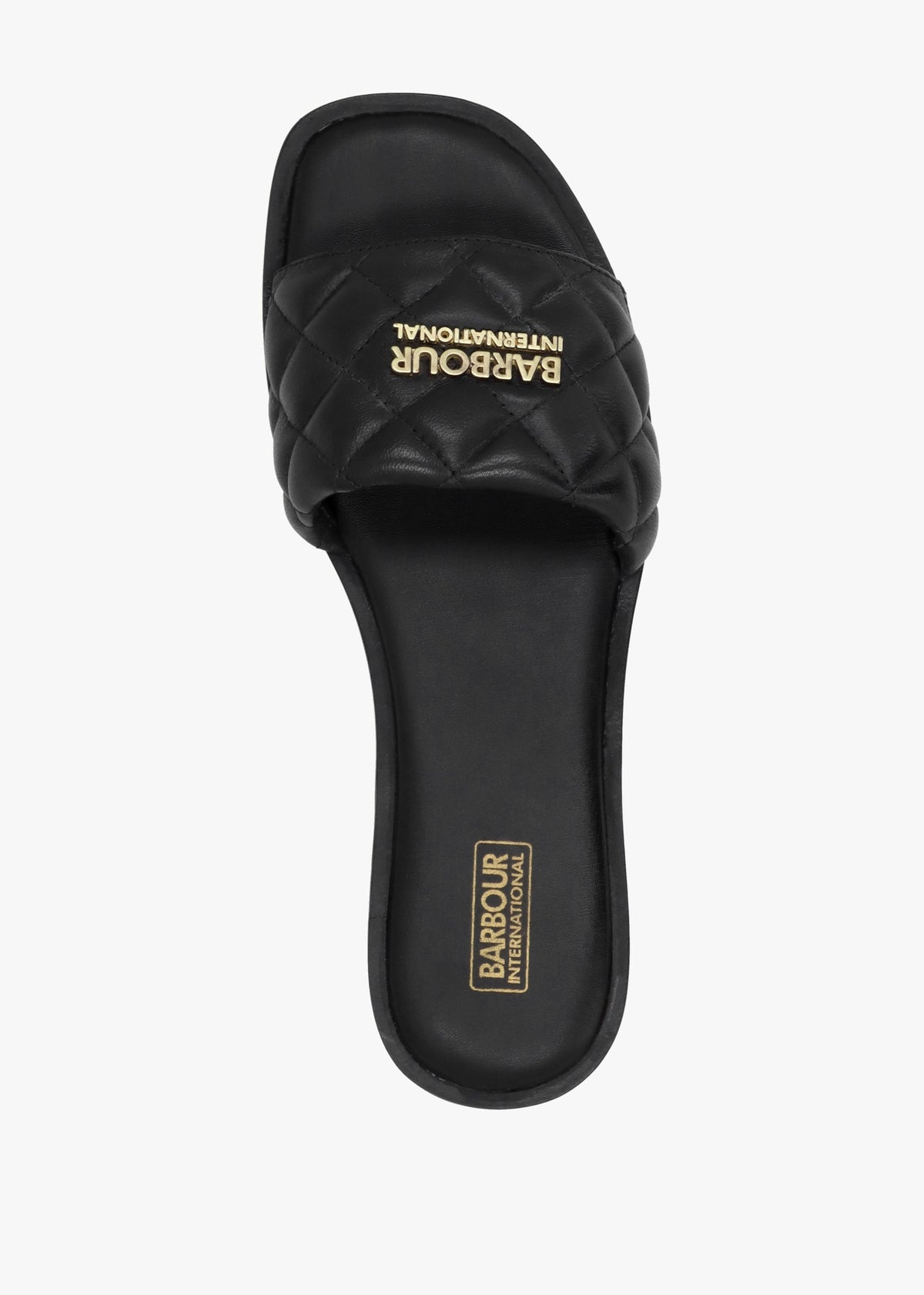 Kinghorn Black Leather Sliders