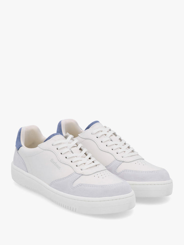 Celeste White Chambray Leather Trainers