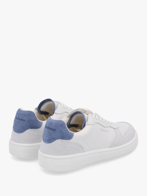 Celeste White Chambray Leather Trainers
