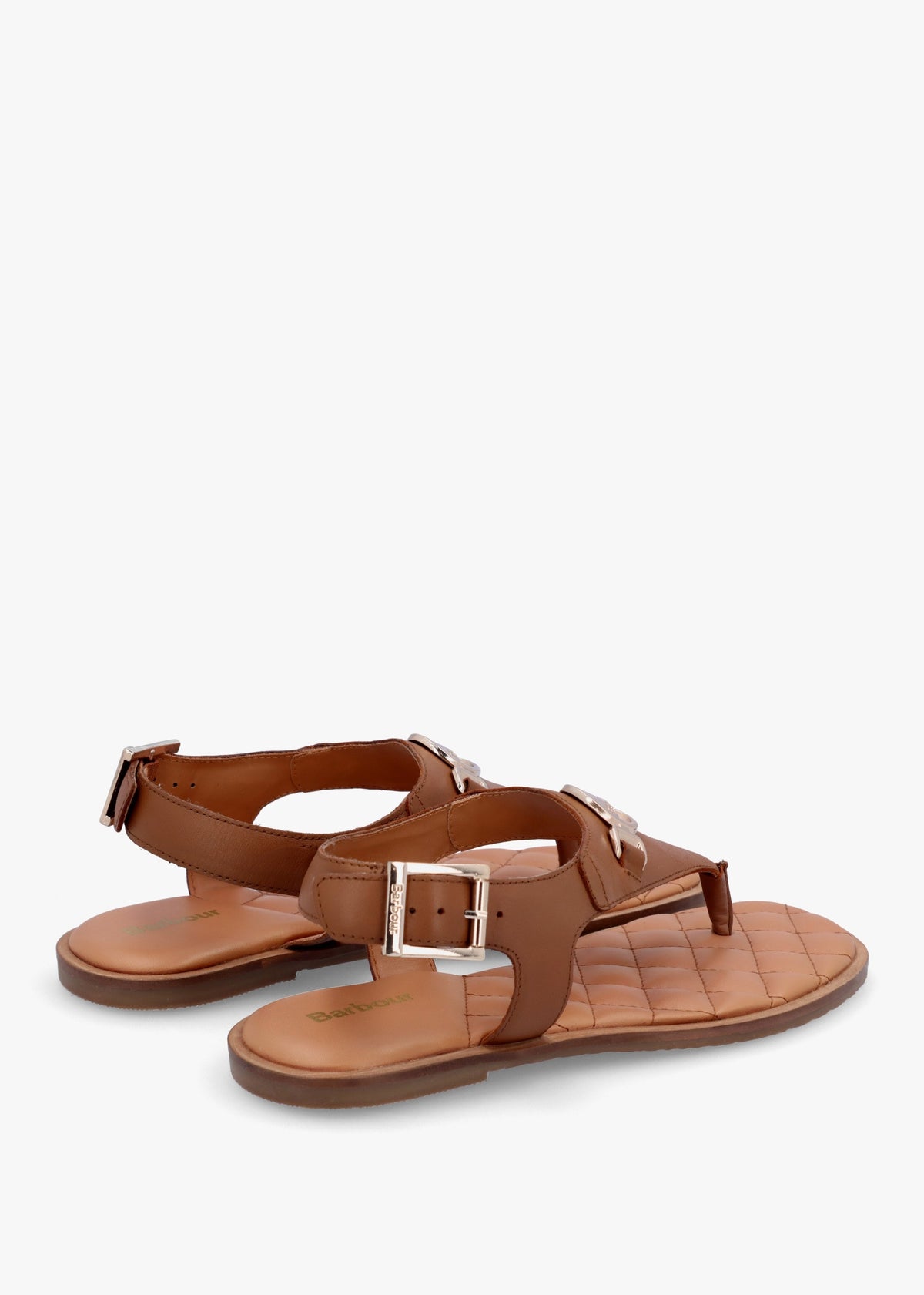 Vivienne Cognac Leather Toe Post Sandals