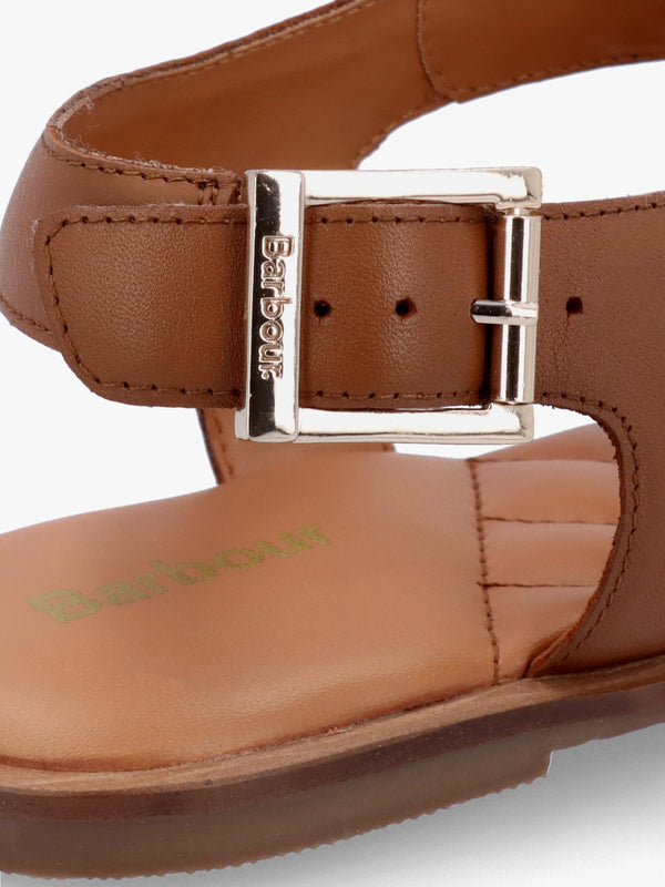 Vivienne Cognac Leather Toe Post Sandals