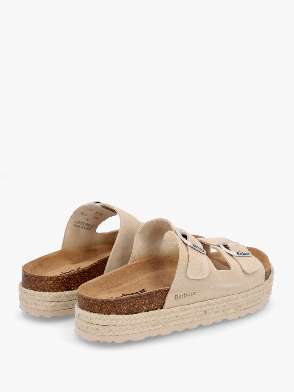 Sandgate Parchment Suede Mules