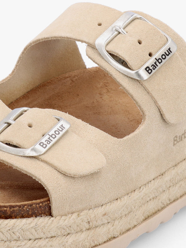 Sandgate Parchment Suede Mules