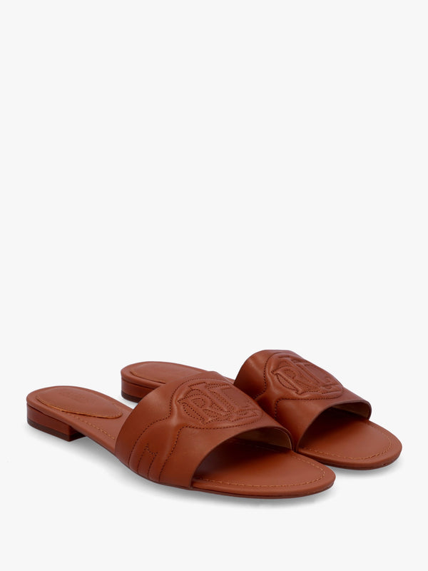 Alegra III Polo Tan Leather Slider Sandals
