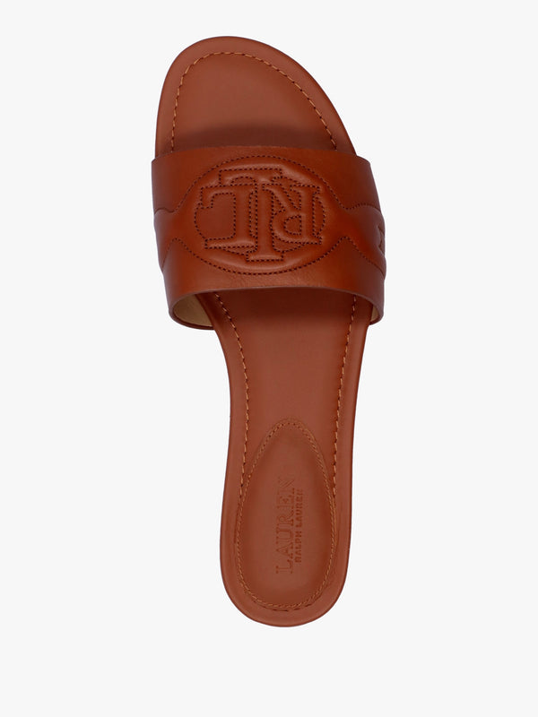 Alegra III Polo Tan Leather Slider Sandals