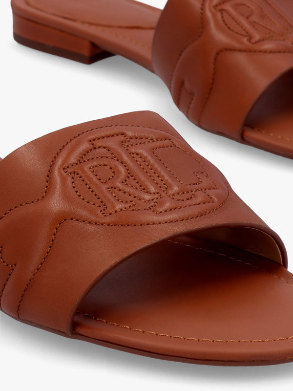 Alegra III Polo Tan Leather Slider Sandals
