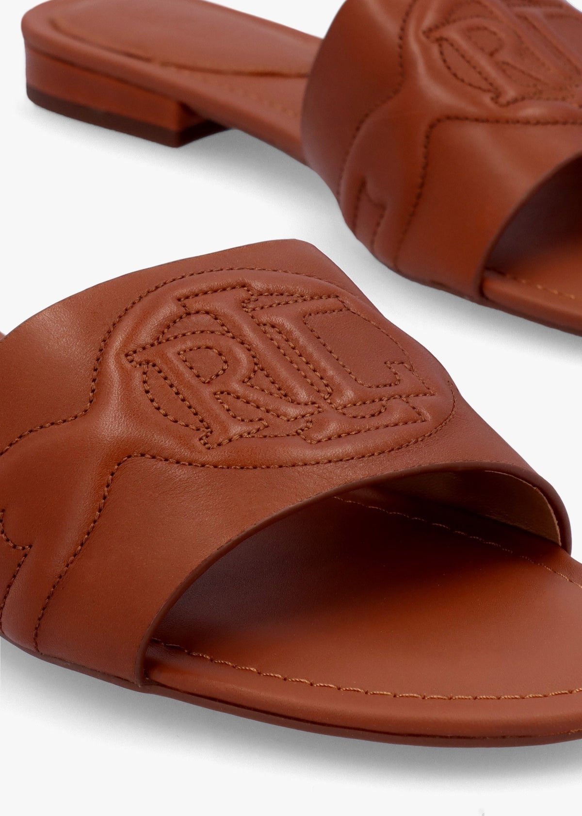 Alegra III Polo Tan Leather Slider Sandals