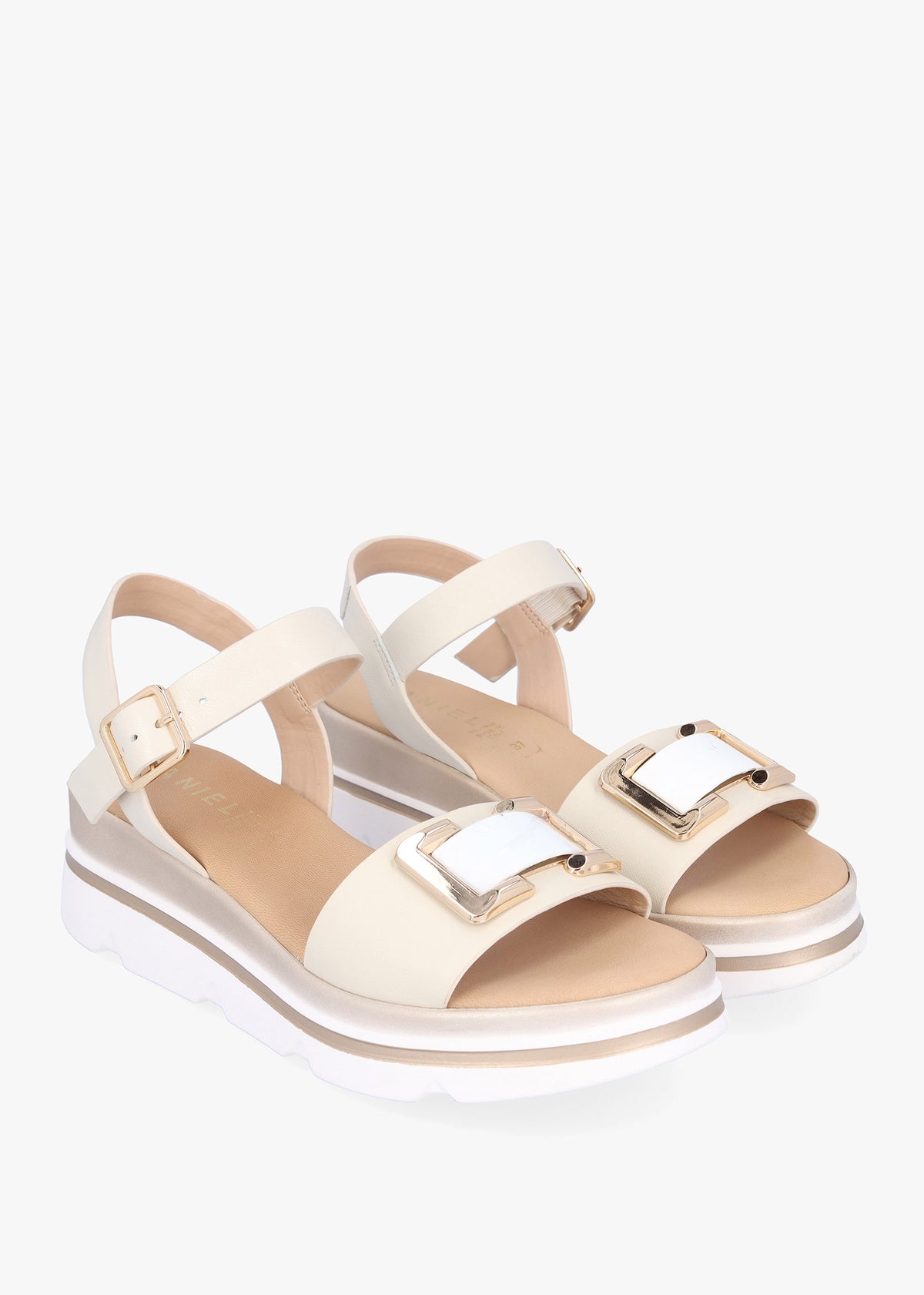 Resan Cream Leather Sandals