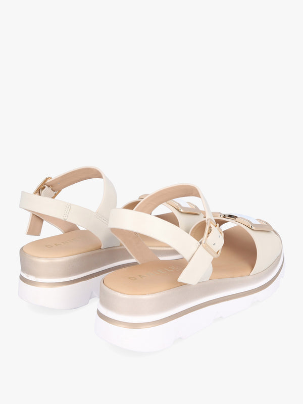 Resan Cream Leather Sandals