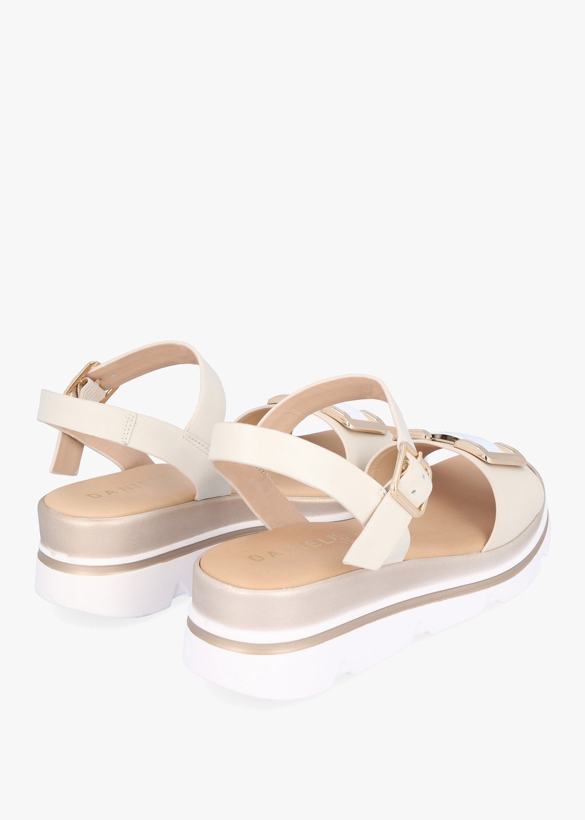 Resan Cream Leather Sandals