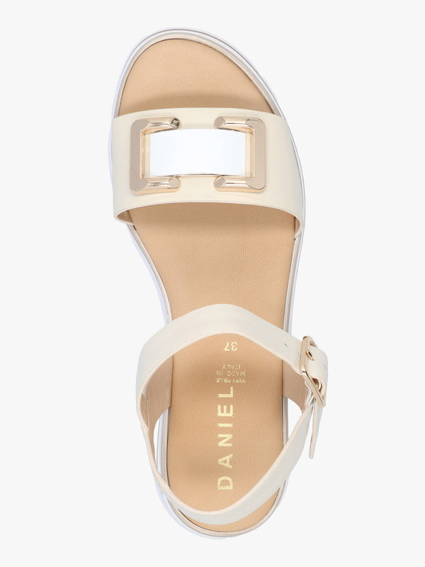 Resan Cream Leather Sandals