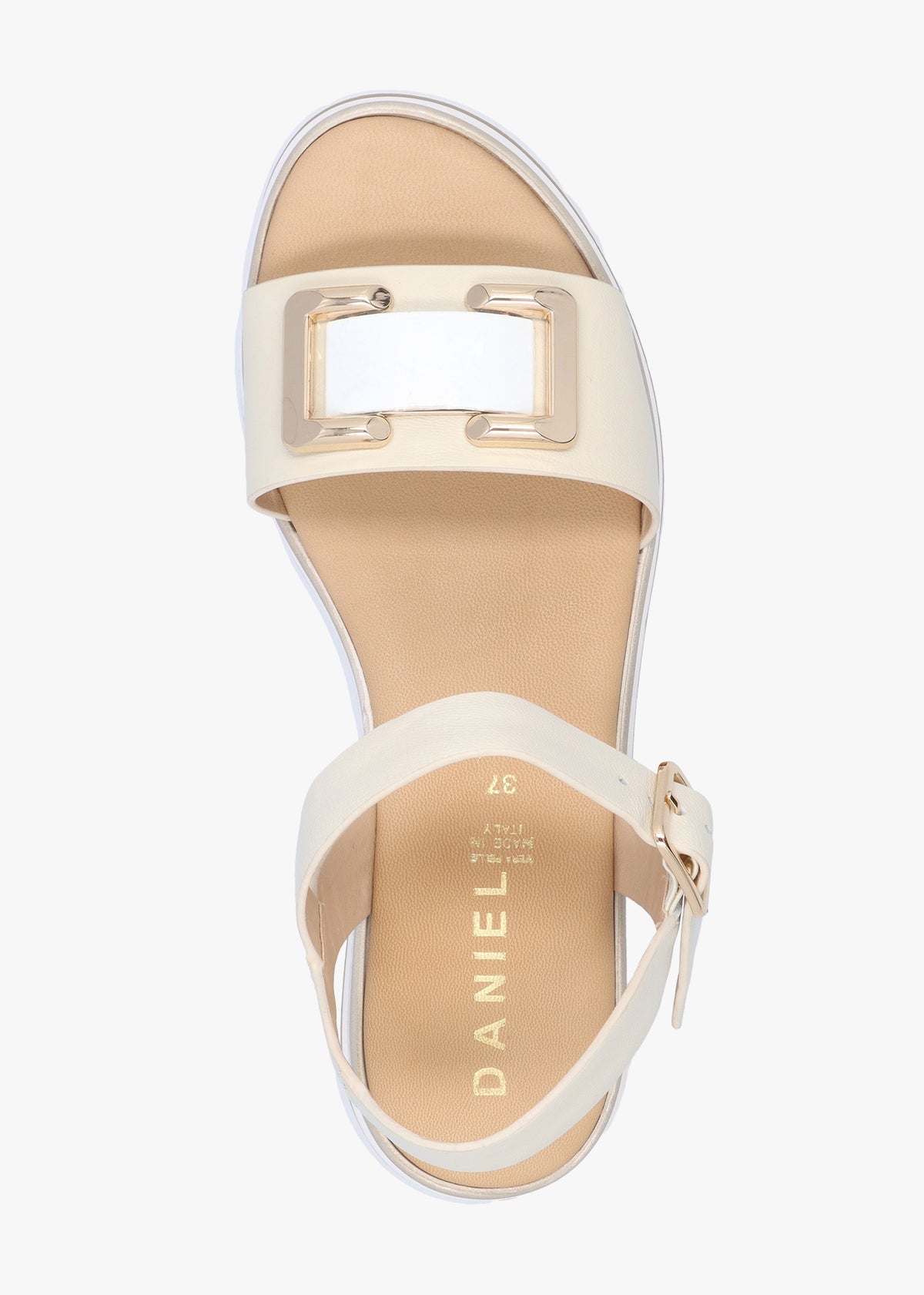 Resan Cream Leather Sandals