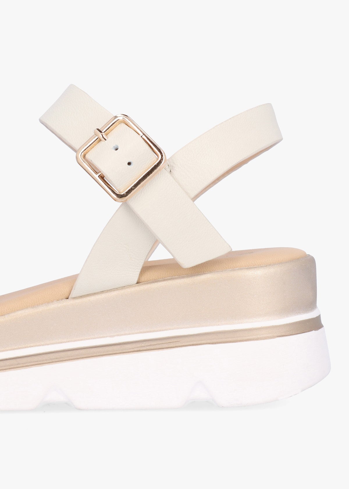 Resan Cream Leather Sandals