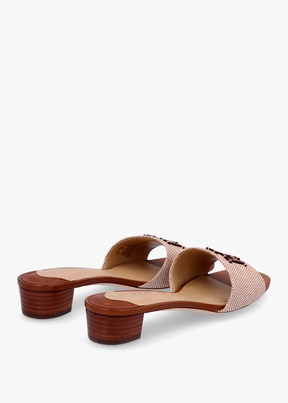 Fay Logo Resort Tan Low Heel Mules