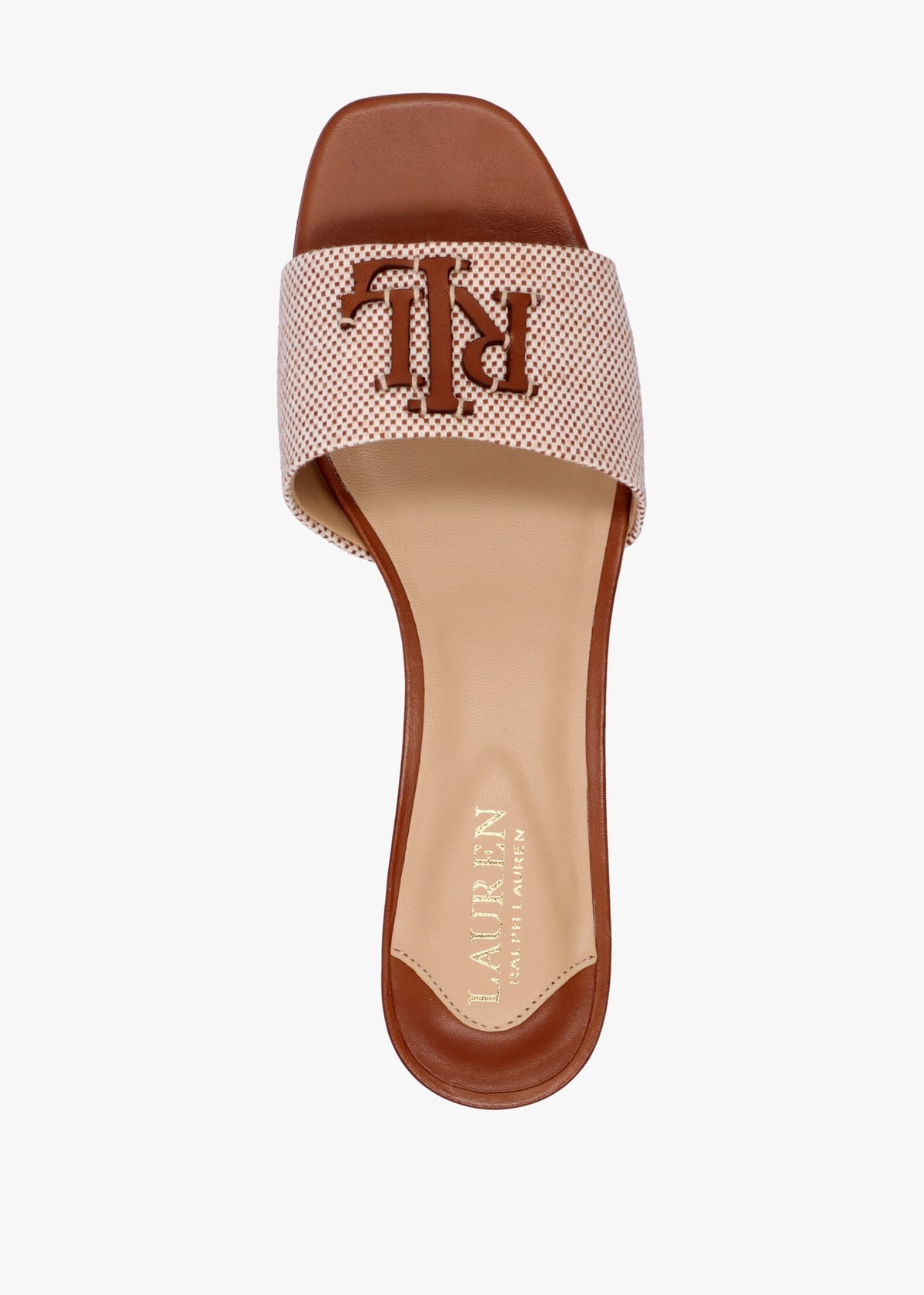 Fay Logo Resort Tan Low Heel Mules