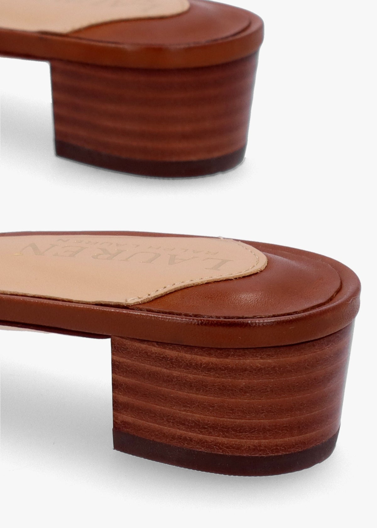 Fay Logo Resort Tan Low Heel Mules