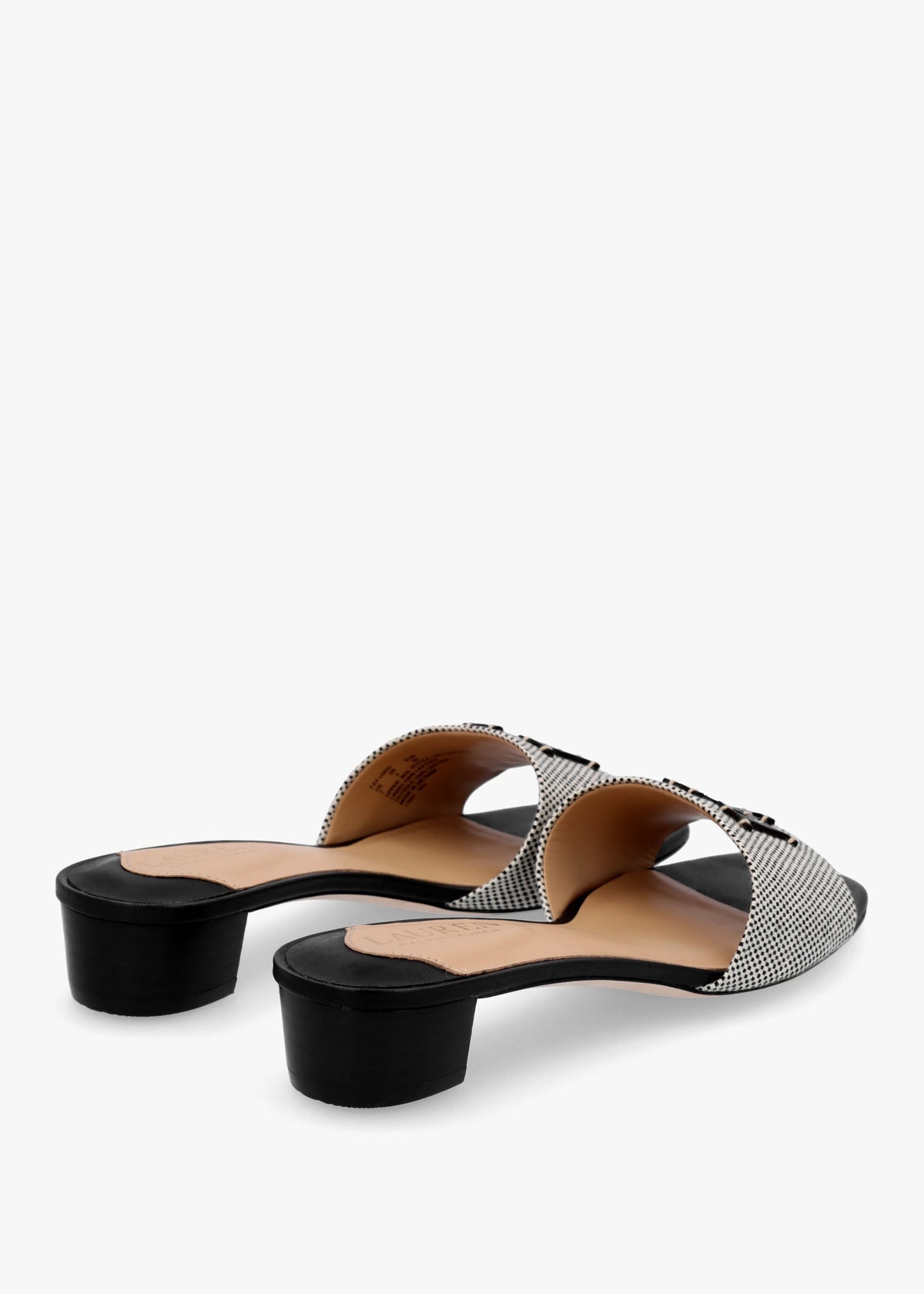 Fay Logo Black Low Heel Mules