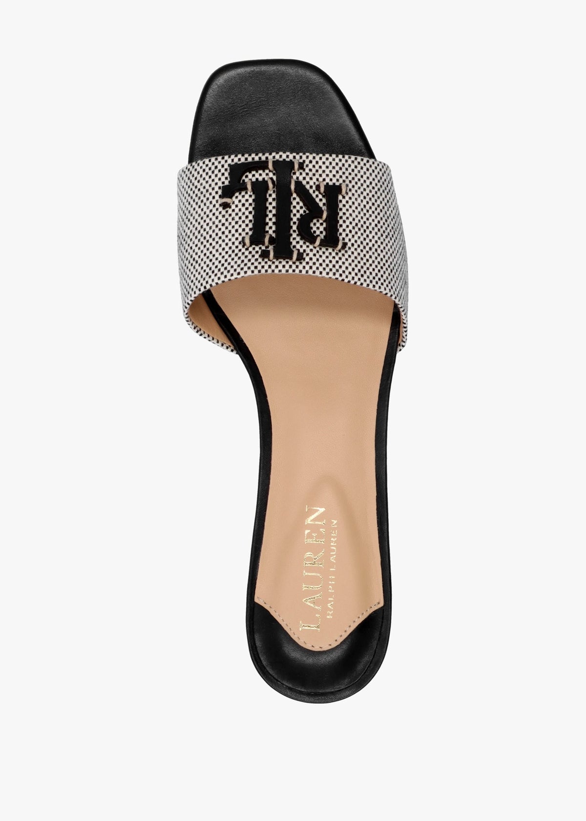 Fay Logo Black Low Heel Mules