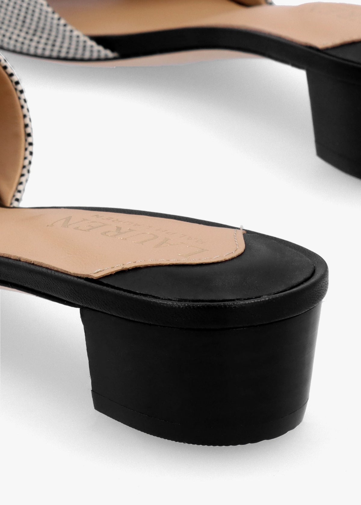 Fay Logo Black Low Heel Mules