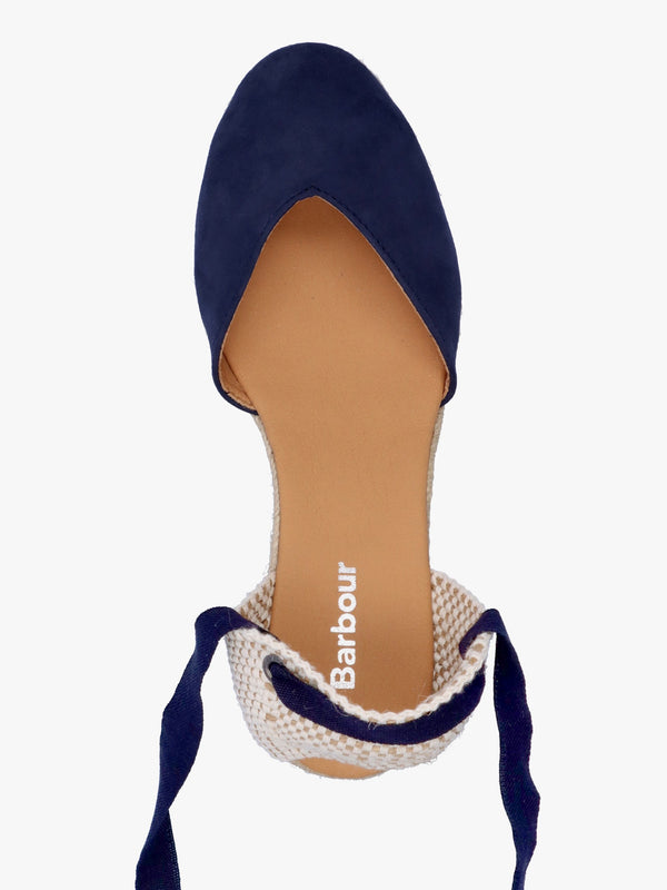 Juana Dark Navy Suede Wedge Espadrilles