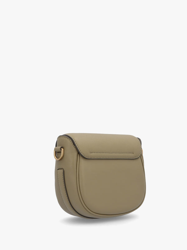 The J Marc Small Light Moss Leather Saddle Bag