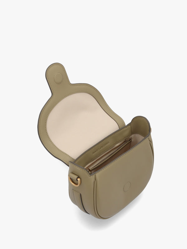The J Marc Small Light Moss Leather Saddle Bag