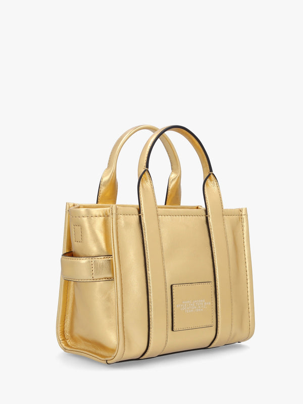 The Metallic Leather Small Gold Tote Bag